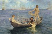 Henry Scott Tuke August Blue oil painting picture wholesale